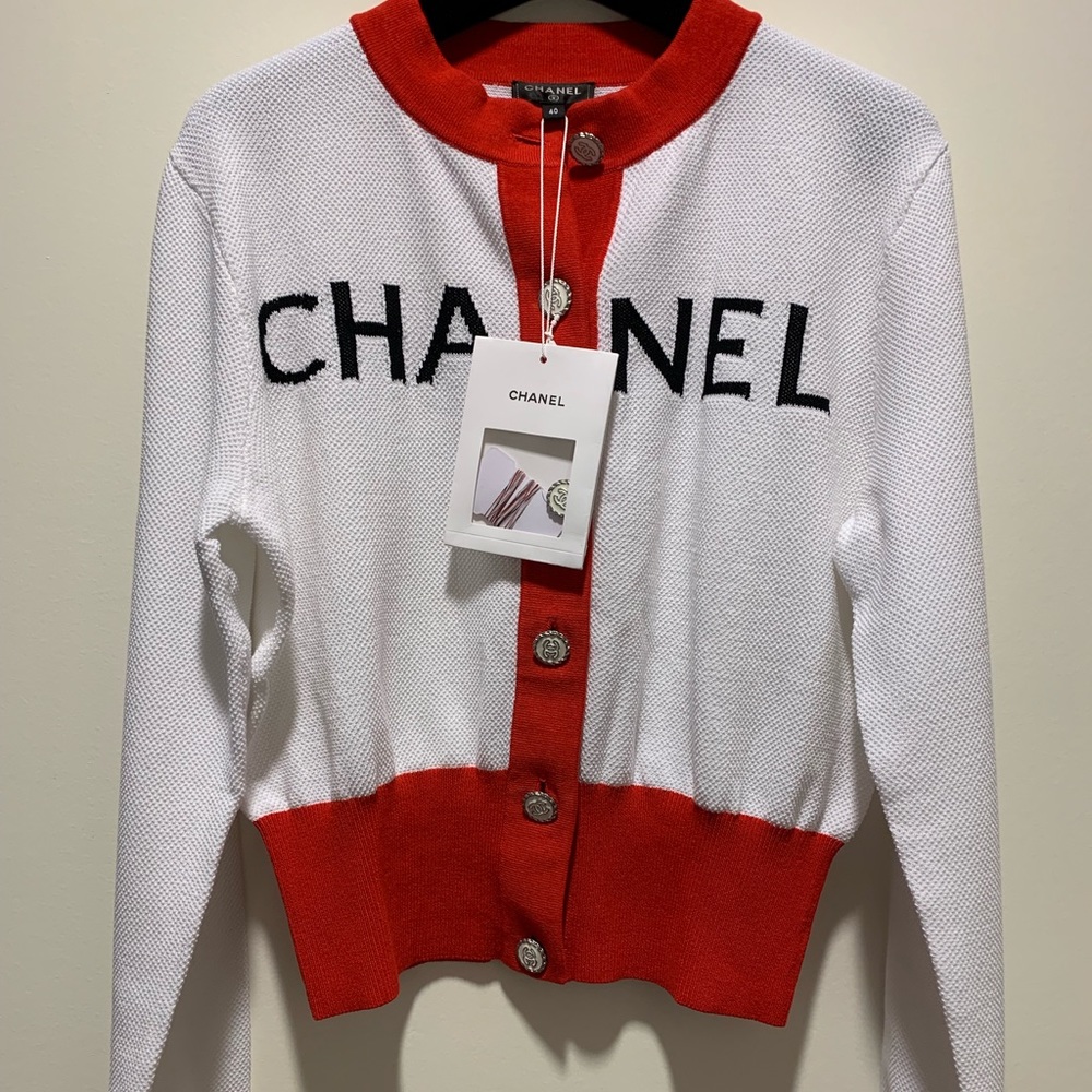 Chanel red cardigan 2018ss